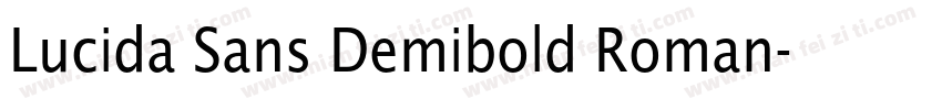 Lucida Sans Demibold Roman字体转换